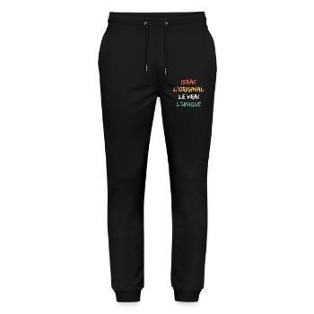 Isaac Original The True The One - Stanley/Stella Mover Unisex Organic Jogging Trousers - black - Front - Marisol (170cm) & Nik (191cm)