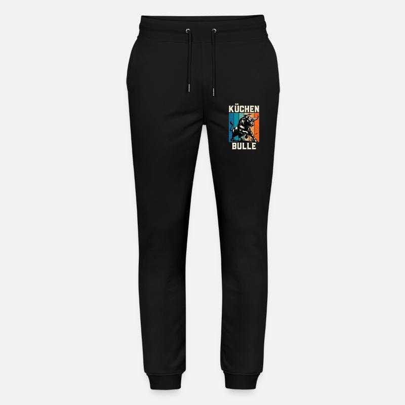 Chef KÜCHENBULLE Chefs Fun - Stanley/Stella Mover Unisex Organic Jogging Trousers - black