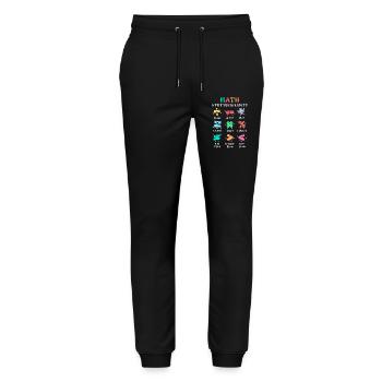 Les maths vous maintiennent en équilibre - Pantalon de jogging bio MOVER Stanley/Stella unisexe - noir - Devant - Marisol (170cm) & Nik (191cm)