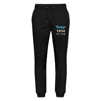 Vintage 1974 Golf Club Retro Geburtsjahr Geschenk - Stanley/Stella Unisex Bio Jogginghose Mover  - Schwarz - Vorne - Marisol (170cm) & Nik (191cm)