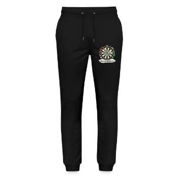 Dart Zack again 26 darts funny saying gift - Stanley/Stella Mover Unisex Organic Jogging Trousers - black - Front - Marisol (170cm) & Nik (191cm)