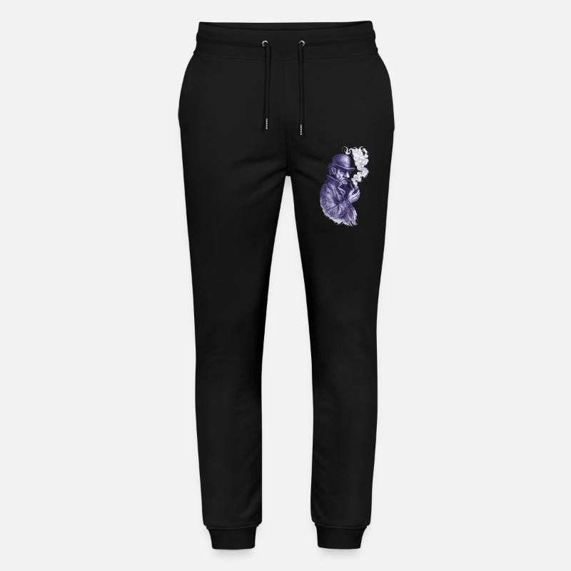 Détective fumeur de pipe dans l’ombre - Pantalon de jogging bio MOVER Stanley/Stella unisexe - noir