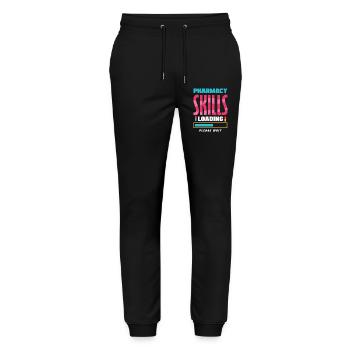 Pharmacien Technicien Pharmaceutique - Pantalon de jogging bio MOVER Stanley/Stella unisexe - noir - Devant - Marisol (170cm) & Nik (191cm)