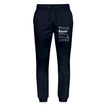 Raver Lifestyle White - Stanley/Stella Mover Unisex Organic Jogging Trousers - navy - Front - Marisol (170cm) & Nik (191cm)