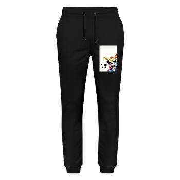 Nice Ass – Funny Donkey Poster with Humor - Stanley/Stella Mover Unisex Organic Jogging Trousers - black - Front - Marisol (170cm) & Nik (191cm)