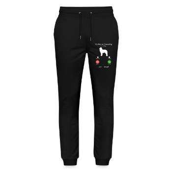 Le chien de berger belge appelle le chien d’art de l’écran du téléphone - Pantalon de jogging bio MOVER Stanley/Stella unisexe - noir - Devant - Marisol (170cm) & Nik (191cm)