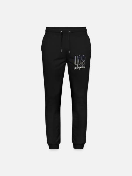 Los Angeles Skyline Lettering - Stanley/Stella Mover Unisex Organic Jogging Trousers - black