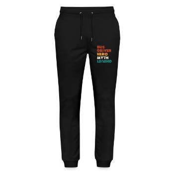 Bus Driver Hero Myth Legend - Stanley/Stella Mover Unisex Organic Jogging Trousers - black - Front - Marisol (170cm) & Nik (191cm)
