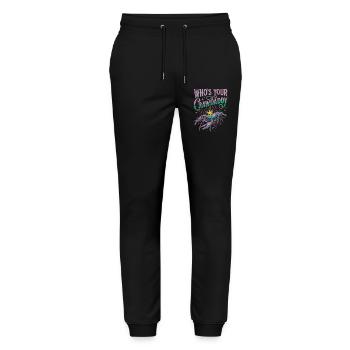 Who's Your Crawdaddy Funny Mardi Gras - Stanley/Stella Mover Unisex Organic Jogging Trousers - black - Front - Marisol (170cm) & Nik (191cm)