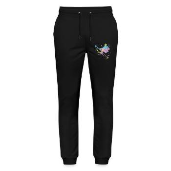 Alpine skiing Winter sports Nordic skiing - Stanley/Stella Mover Unisex Organic Jogging Trousers - black - Front - Marisol (170cm) & Nik (191cm)
