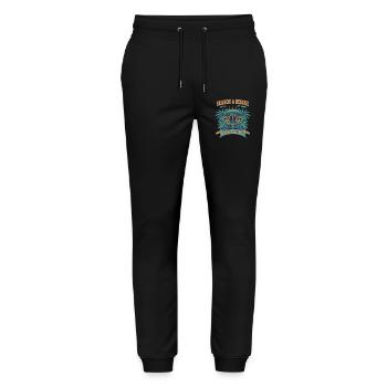 Search And Rescue No Disc Left Behind Disc Golf - Stanley/Stella Mover Unisex Organic Jogging Trousers - black - Front - Marisol (170cm) & Nik (191cm)