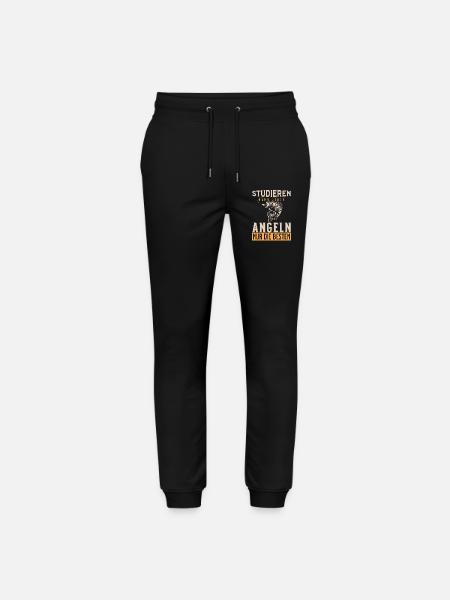 Anyone can study fishing only the best - Stanley/Stella Mover Unisex Organic Jogging Trousers - black