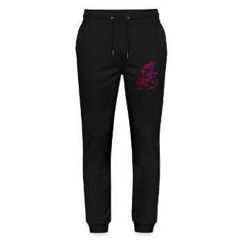 Road Bike Vibes for Road Bike - Stanley/Stella Mover Unisex Organic Jogging Trousers - black - Front - Marisol (170cm) & Nik (191cm)