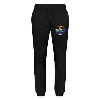 11th Birthday 2015 Boys and Girls Gift - Stanley/Stella Mover Unisex Organic Jogging Trousers - black - Front - Marisol (170cm) & Nik (191cm)