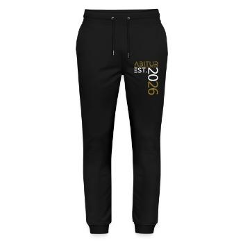 Abitur 2026 - Stanley/Stella Mover Unisex Organic Jogging Trousers - black - Front - Marisol (170cm) & Nik (191cm)