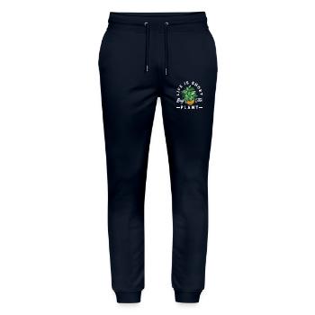 Plant Lover Succulent Gardening - Stanley/Stella Mover Unisex Organic Jogging Trousers - navy - Front - Marisol (170cm) & Nik (191cm)