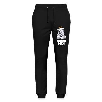 Before You Ask White Shepherd Shepherd - Stanley/Stella Mover Unisex Organic Jogging Trousers - black - Front - Marisol (170cm) & Nik (191cm)