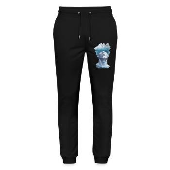 surreal marble statue bust - Stanley/Stella Mover Unisex Organic Jogging Trousers - black - Front - Marisol (170cm) & Nik (191cm)