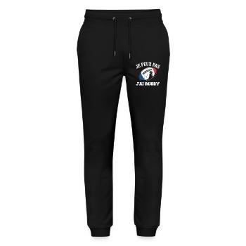 I can't I have rugby - Stanley/Stella Mover Unisex Organic Jogging Trousers - black - Front - Marisol (170cm) & Nik (191cm)