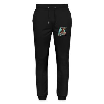 Teckel à roulettes - Pantalon de jogging bio MOVER Stanley/Stella unisexe - noir - Devant - Marisol (170cm) & Nik (191cm)