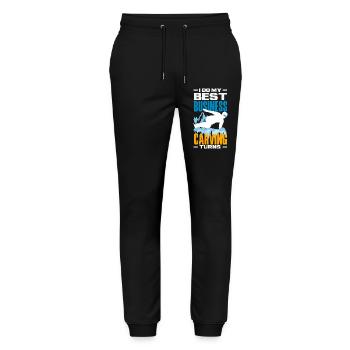 Snowboarden Snowboardtreffen Sessellift - Stanley/Stella Unisex Bio Jogginghose Mover  - Schwarz - Vorne - Marisol (170cm) & Nik (191cm)