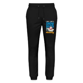 Snowboarden Snowboardtreffen Sessellift - Stanley/Stella Unisex Bio Jogginghose Mover  - Schwarz - Vorne - Marisol (170cm) & Nik (191cm)