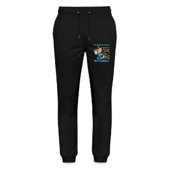 Nein Sagen – Grenzen Setzen - Stanley/Stella Unisex Bio Jogginghose Mover  - Schwarz - Vorne - Marisol (170cm) & Nik (191cm)