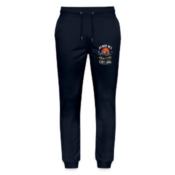 Vintage Buffalo Do Not Pet Fluffy Cows Funny Bison - Stanley/Stella Mover Unisex Organic Jogging Trousers - navy - Front - Marisol (170cm) & Nik (191cm)