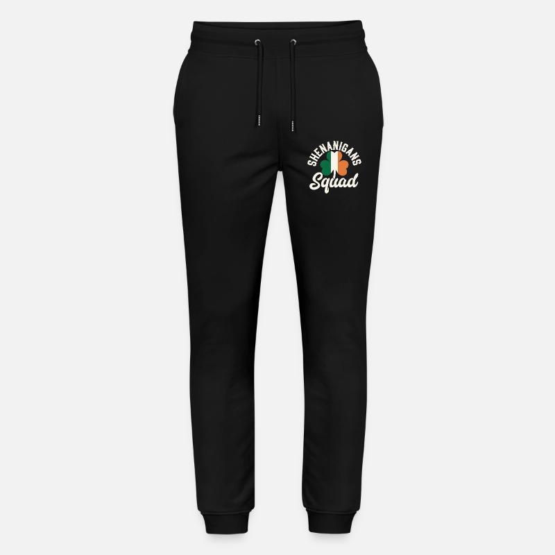 Conception du trèfle de l’équipe irlandaise - Pantalon de jogging bio MOVER Stanley/Stella unisexe - noir
