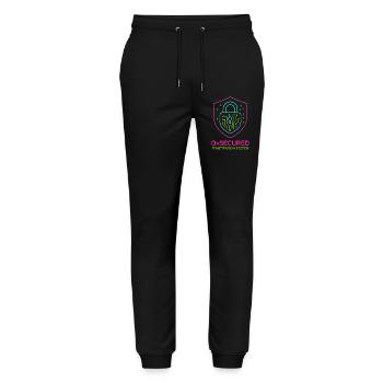 Shield 0xSecure Cyber-Penetrationstester - Stanley/Stella Unisex Bio Jogginghose Mover  - Schwarz - Vorne - Marisol (170cm) & Nik (191cm)