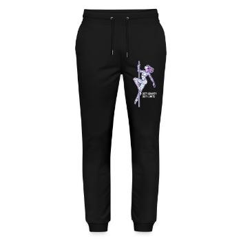Pole Dance Line Art – Strong Woman Gift - Stanley/Stella Mover Unisex Organic Jogging Trousers - black - Front - Marisol (170cm) & Nik (191cm)