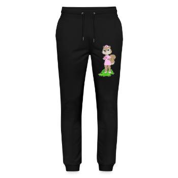 Squirrel Birthday Nurse - Stanley/Stella Mover Unisex Organic Jogging Trousers - black - Front - Marisol (170cm) & Nik (191cm)