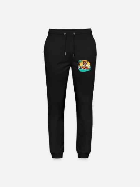 Lama am Strand im Sonnenlicht - Stanley/Stella Unisex Bio Jogginghose Mover  - Schwarz