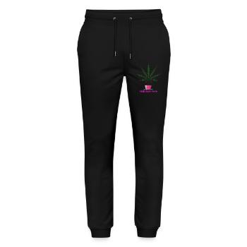 Weed Suga Mama - Stanley/Stella Mover Unisex Organic Jogging Trousers - black - Front - Marisol (170cm) & Nik (191cm)