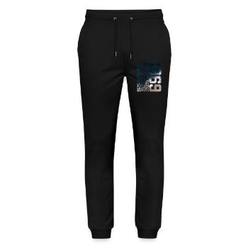 LIMITED EDITION 1969 57 YEARS 57TH BIRTHDAY - Stanley/Stella Mover Unisex Organic Jogging Trousers - black - Front - Marisol (170cm) & Nik (191cm)