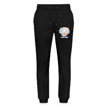 Slurp Kawaii Cat Ramen Noodles Anime Cat - Stanley/Stella Mover Unisex Organic Jogging Trousers - black - Front - Marisol (170cm) & Nik (191cm)