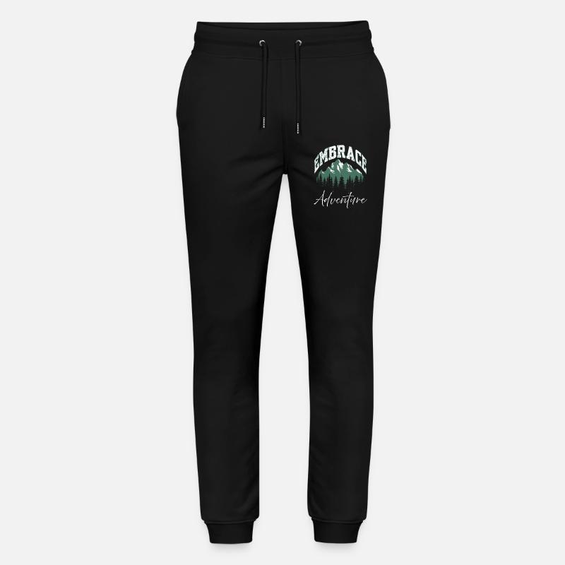 Embrace Adventure Mountain Logo - Stanley/Stella Mover Unisex Organic Jogging Trousers - black