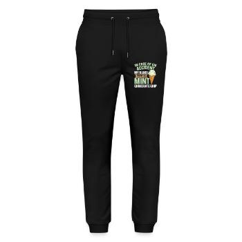 Mint Chocolate Chip Flavour Waffle Cone Mint - Stanley/Stella Mover Unisex Organic Jogging Trousers - black - Front - Marisol (170cm) & Nik (191cm)