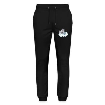 Traumhafter Koala auf Sternenwolke - Stanley/Stella Unisex Bio Jogginghose Mover  - Schwarz - Vorne - Marisol (170cm) & Nik (191cm)