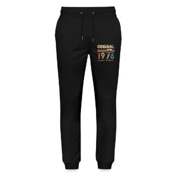 Original 50 Year Anniversary 1976 Party Gift - Stanley/Stella Mover Unisex Organic Jogging Trousers - black - Front - Marisol (170cm) & Nik (191cm)