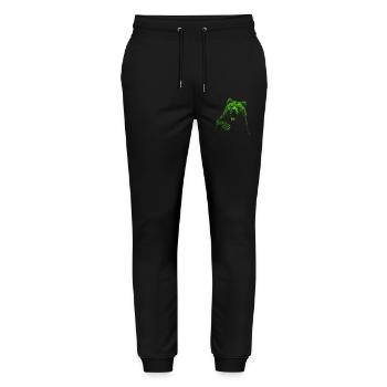 Grizzly Bear Hiking Camping Vintage Brown Bear - Stanley/Stella Mover Unisex Organic Jogging Trousers - black - Front - Marisol (170cm) & Nik (191cm)