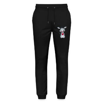 herz_esel1 - Stanley/Stella Unisex Bio Jogginghose Mover  - Schwarz - Vorne - Marisol (170cm) & Nik (191cm)