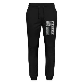 F-18 Hornet American Flag Military Camouflage F1 - Stanley/Stella Mover Unisex Organic Jogging Trousers - black - Front - Marisol (170cm) & Nik (191cm)