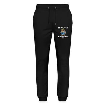 Wandern Murmeltier - Nur wegen Kaiserschmarrn hier - Stanley/Stella Unisex Bio Jogginghose Mover  - Schwarz - Vorne - Marisol (170cm) & Nik (191cm)