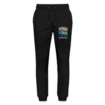 2006 Vintage 20th Birthday Retro Gift - Stanley/Stella Mover Unisex Organic Jogging Trousers - black - Front - Marisol (170cm) & Nik (191cm)