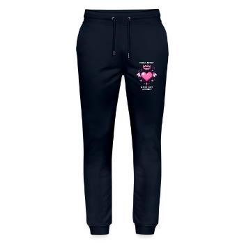 Gentle & Spooky | Soft Goth - Stanley/Stella Mover Unisex Organic Jogging Trousers - navy - Front - Marisol (170cm) & Nik (191cm)