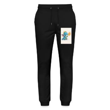 Blue Dragon Spark Breathfire - Stanley/Stella Mover Unisex Organic Jogging Trousers - black - Front - Marisol (170cm) & Nik (191cm)