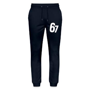 67 Six Seven - Stanley/Stella Unisex Bio Jogginghose Mover  - Navy - Vorne - Marisol (170cm) & Nik (191cm)
