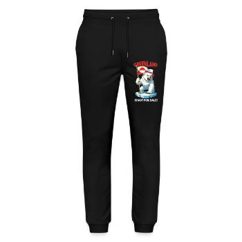 Greenland Is Not For Sale - Stanley/Stella Unisex Bio Jogginghose Mover  - Schwarz - Vorne - Marisol (170cm) & Nik (191cm)