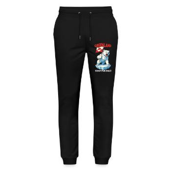 Greenland Is Not For Sale Arctic Polar Bear - Stanley/Stella Unisex Bio Jogginghose Mover  - Schwarz - Vorne - Marisol (170cm) & Nik (191cm)